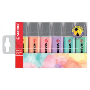 Marker Stabilo Boss pastel 6 kleuren
